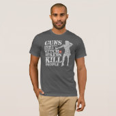 レッドネックおもしろいホラー銃で人を殺さない Tシャツ (正面フル)