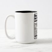 レッドネックおもしろい栄養事実二音コーヒーM ツートーンマグカップ (左)