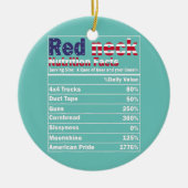 レッドネックおもしろい栄養事実7月4日 セラミックオーナメント (正面)