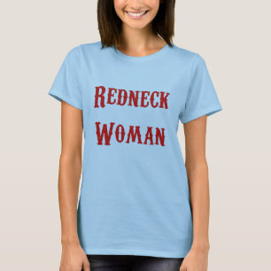 レッドネックの女性の赤のTシャツ Tシャツ
