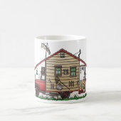 レッドネックの田舎者のキャンピングカーのマグ コーヒーマグカップ (中央)