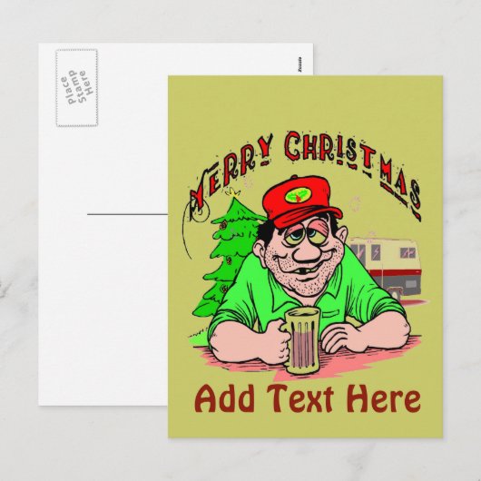 レッドネッククリスマスホリデーポストカード シーズンポストカード (正面/裏面)