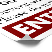 レッドネックテリ警告ティのポスター ポスター (角)