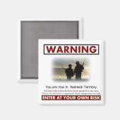 レッドネックテリ警告ティ マグネット (正面/裏面)