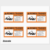 レッドネックトラック 長方形シール (シート)