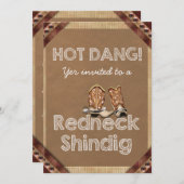 レッドネックパーティーの招待状 招待状 (正面/裏面)