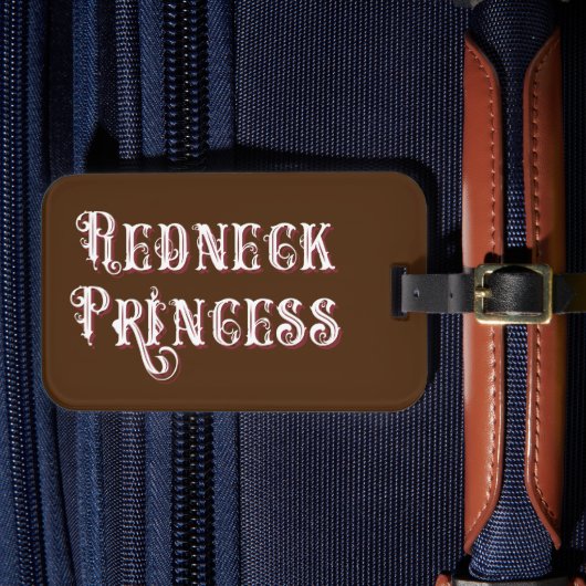 レッドネックプリンセスファンシー文字 ラゲッジタグ (正面インサイチュ4)