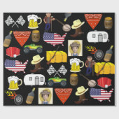 レッドネック誕生日 ラッピングペーパー (フラット)