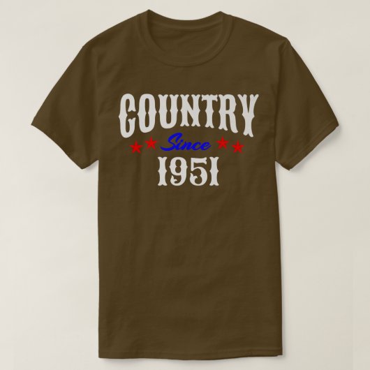 レッドネック71歳生まれ1951年カントリーミュージック71s tシャツ (デザイン正面)