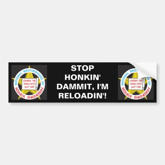 レッドネックEngineerinの国民の同業組合 バンパーステッカー (正面)