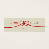 レッドノットユニオンダブルハピネス結婚式の引き出物ラベル (正面)