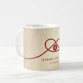 レッドノットユニオンダブル幸中国のせ結婚ズ コーヒーマグカップ (正面左)