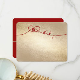 レッドノットユニオンダブル幸中国のせ結婚ズ サンキューカード