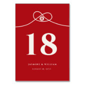 レッドノットユニオンダブル幸中国のせ結婚ズ テーブルナンバー (正面)