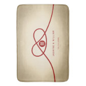 レッドノットユニオンダブル幸中国のせ結婚ズ バスマット (正面縦)