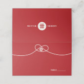 レッドノットユニオンダブル幸中国のせ結婚ズ プレイスカード (外部開封)