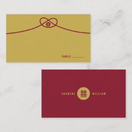 レッドノットユニオンダブル幸中国のせ結婚ズ プレイスカード