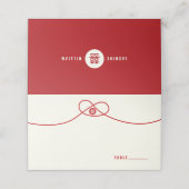 レッドノットユニオンダブル幸中国のせ結婚ズ プレイスカード (外部開封)