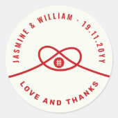 レッドノットユニオンダブル幸中国のせ結婚ズ ラウンドシール (正面)