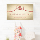 レッドノットユニオンダブル幸中国のせ結婚ズ 横断幕 (インサイチュ)