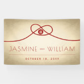 レッドノットユニオンダブル幸中国のせ結婚ズ 横断幕 (横)