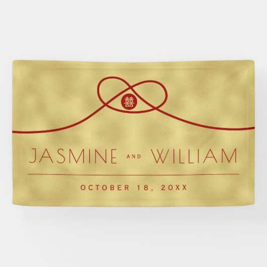 レッドノットユニオンダブル幸中国のせ結婚ズ 横断幕 (横)