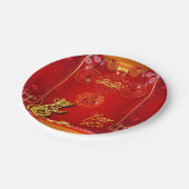 レッドノッ中国のトラット年2020年パーティー紙プレート ペーパープレート (アングル)