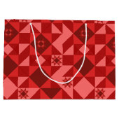 レッドノルディックスタークリスマスピンク ラージペーパーバッグ (裏面)