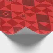 レッドノルディックスタークリスマスブライト ラッピングペーパー (角)