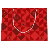 レッドノルディックスタークリスマスブライト ラージペーパーバッグ (正面)