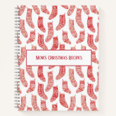 レッドノルディックストッキングカスタムレシピ ノートブック (正面)