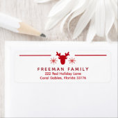 レッドノルディックトナディアホリデイ差出人住所ラベル ラベル (インサイチュ)