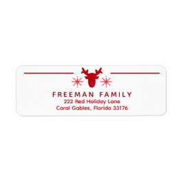レッドノルディックトナディアホリデイ差出人住所ラベル ラベル