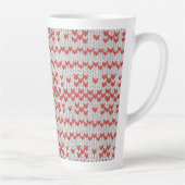 レッドノルディックニットトールラテマグ カフェラテマグ (右)