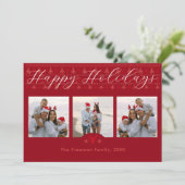 レッドノルディックハッピーホリデーズカード（3枚） シーズンカード (スタンド正面)