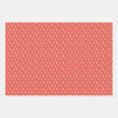 レッドノルディックフォークアート ラッピングペーパーシート (正面2)