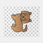 レッドノーウィッチテリアマンガードッグ&ポーズ フリースブランケット (正面(横))