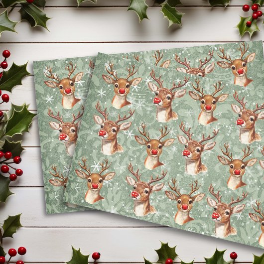 レッドノーズのリインダーデコップドヴィンテージダム 薄葉紙