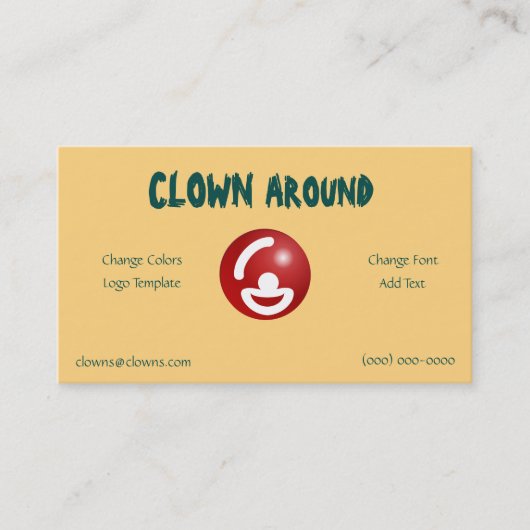 レッドノーズコメディのロゴテンプレート 名刺 (正面)