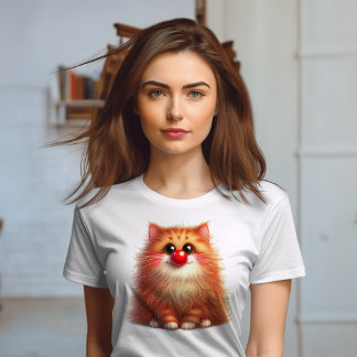 レッドノーズデイ子猫 Tシャツ