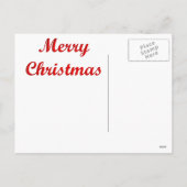 レッドノーズトナカイヴィンテージアート シーズンポストカード (裏面)