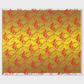 レッドノールオン金ゴールドクリスマスラッピング紙 ラッピングペーパー (フラット)