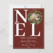 レッドノールクリスマスリース写真 シーズンカード (正面)