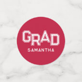 レッドハイスクール卒業カスタム写真卒業 コンフェッティ (スモール正面)