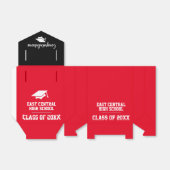 レッドハイスクール卒業パーティー フェイバーボックス (折り畳みなし)