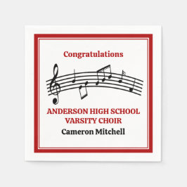 レッドハイスクール合唱団カスタムパーティー スタンダードカクテルナプキン