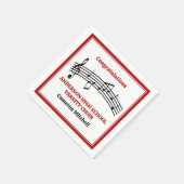 レッドハイスクール合唱団カスタムパーティー スタンダードカクテルナプキン (角)