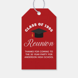 レッドハイスクール懇親会パーソナライズされたパーティー ギフトタグ