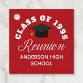 レッドハイスクール懇親会パーソナライズされたパーティー フェイバータグ (正面)