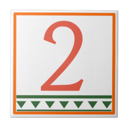 レッドハイタリアンウスシンボルや象徴文字&数字 タイル